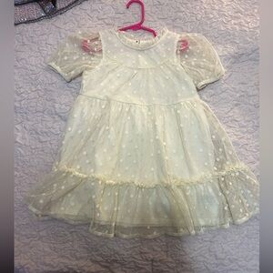 Adorable Cream Polka Dot Dress